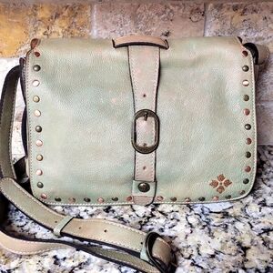 Patricia Nash Denim Washed Distressed Crossbody